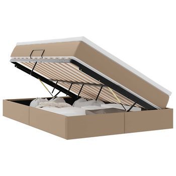 Cama Con Almacenamiento Y Colchón Capuchino 140 X 190 Cm Vidaxl