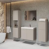 conjunto de muebles de bano malo juego de muebles de bano muebles de bano colgantes lavabo incluido color beige cachemir