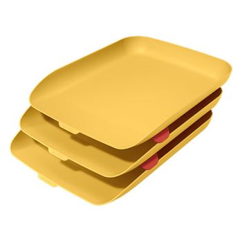 Leitz cosy Bandeja portadocumentos amarillo cálido (3 unidades)
