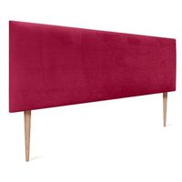 dhome cabecero de terciopelo liso 145x115 con patas camas 120135140 - rojo