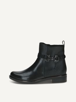 CAPRICE Bootie, black, made of Leather with Block heel, Size 42
