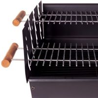 barbacoa de carbon sula con parrilla de acero negra 90x88x46 cm monty