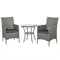conjunto de muebles de jardin de ratan  con mesa auxiliar conjunto de bistro conjunto de muebles de balcon de 3 piezas conjunto de jardin de ratan conjunto de asientos 60 x 585 x 895 cm