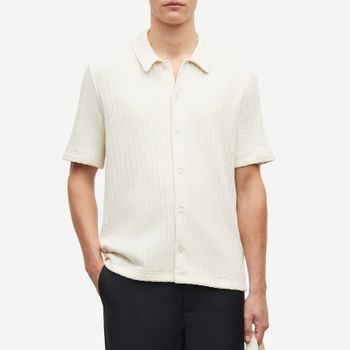 Samsøe Samsøe Sakvistbro Cotton-Blend Waffle Shirt - M