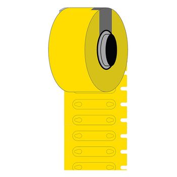 Brady BM-3-7599-YL-R etiquetas de polietileno amarillas 25 mm x 5,7 mm (originales)