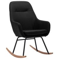 silla mecedora  sillon balancin relax de tela negra