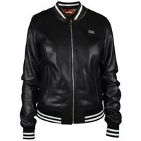 philipp plein sport cazadora de cuero - para mujer