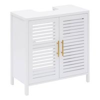 mueble bajo lavabo orea cuadrado 35 x 70 cm 2 puertas blanco - 5 five simply smart