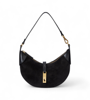 polo ralph lauren para mujer 428929801010 bolso de hombro polo id mini de ante negro osfa casual piel