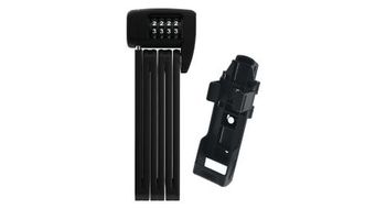 Abus bordo lite 6055c 85 bk candado plegable   soporte sh negro