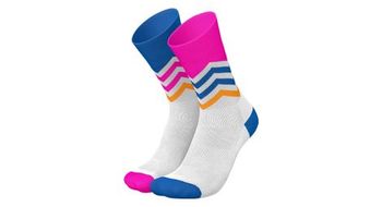 Calcetines incylence running volts blanco azul rosa