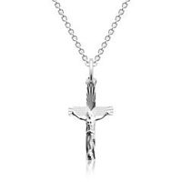 cadena cruz de plata con colgante
