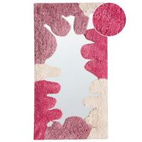espejo decorativo abstracto de pared de algodon forma rectangular 75 x 41 cm accesorios decorativos rosa cageri