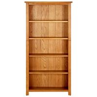 estanteria de 5 niveles de madera maciza de marron 70x22x140 cm