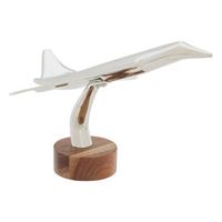 avion decorativo johan h 25 cm color plateado - atmosphera createur dinterieur