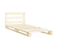 estructura de cama de pales madera maciza de pino 90x200 cm