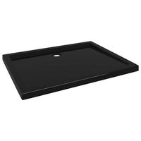 plato de ducha rectangular negro abs 70x90 cm vidaxl