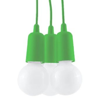 Lámpara colgante tina verde, 3 luces