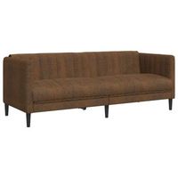 sofa de 3 plazas  sofa de salon  sofa de descanso tela marron
