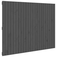 cabecero cama mueble de dormitorio de cama de pared madera maciza pino 1465 x 3 x 110 cm gris m020004797