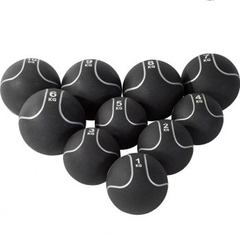 Balón Medicinal de Goma en Negro 1 - 10 kg