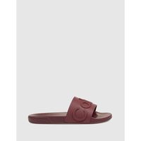 calvin klein jeans chanclas chancla ess slide texture burdeos para hombre