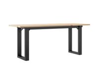 mesa de cafe - mesa de centro marco o madera maciza pino y acero 110x40x45 cm