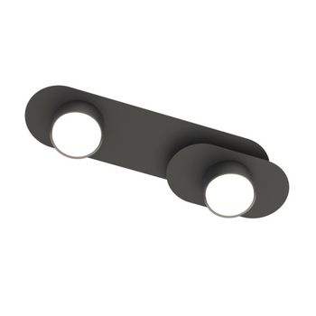 Lámpara de techo romax negro (2 luces)