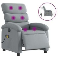 sillon reclinable de masaje  sillon de salon  silla electrico tela gris claro