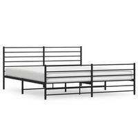 cama matrimonial  cama para adultos  estructura de cama cabecero y pie de cama metal negro 200x200cm