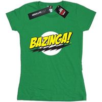the big bang theory camiseta manga larga bazinga para mujer