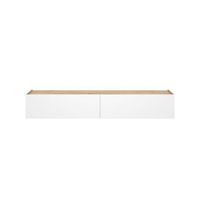 mueble de tv sky 2 puertas abatibles blanconatural 29x180x33 cm
