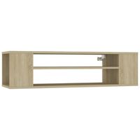 mueble tv  mueble de salon  armario tv colgante contrachapada roble sonoma 100x30x265 cm