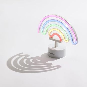 Muitomas Lámpara de neón de escritorio con forma de arco iris