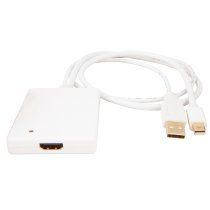 Urban Factory CBB21UF adaptador de cable de vÃdeo Mini DisplayPort + USB Type-A HDMI tipo A (EstÃ¡ndar) Blanco