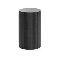 mesa auxiliar tablero de mdf diseno acanalado moderno o 30 cm negro claire