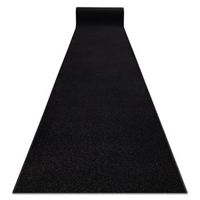 alfombra de pasillo karmel llanura un color negro 80 cm 80x520 cm
