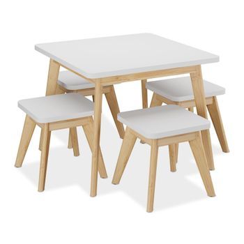 Conjunto De Muebles Infantiles De 5 Piezas Natural