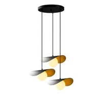 lampara de techo vatoz-6141 negro metal 60x60x105 cm