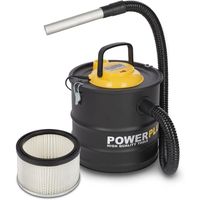 aspiradora de cenizas economica powerplus 1600w 20 litros apto para estufas de pellet chimeneas o barbacoas bbq de jardin parrillas de verano pack disponible con filtro deshollinador y