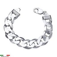 pulsera barbada de plata 925 17mm