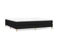 cama box spring con colchon tela negro 200x200 cm