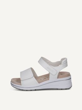 CAPRICE Heeled sandal, white, made of Leather with Wedge heel, Size 41