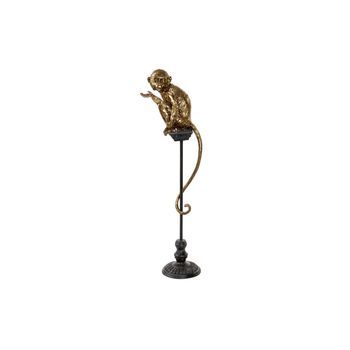 Figura Resina Metal 32x21x105 Mono Envejecido