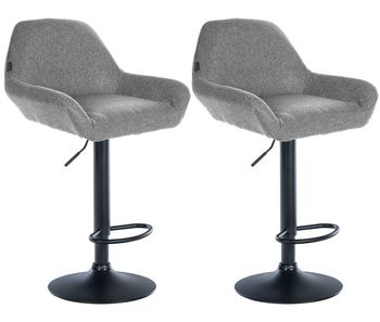 Set de 2 taburetes braga en tela 51x52x89 cm