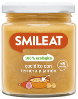 smileat tarrito de cocidito con ternera y jamon eco 6m 230 gr