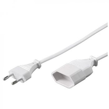 Goobay Cable de Alimentación para Extensión CEE 7/16 3m Blanco
