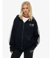 superdry para mujer w2012425a sudadera athletic essentials relaxed zip marino xl casual algodon