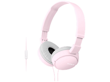 Auriculares - Sony MDR-ZX110AP, Con cable, micrófono, 12 Hz- 22kHz, 98 dB, De diadema, Supra-aural, Rosa