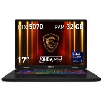 portatil msi crosshair 17 hx ai d2xwgkg-029xes 17 intel core ultra 9 275hx 32gb ddr5 1tb ssd rtx 5070 wi-fi 6e